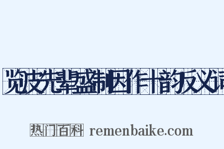 览皮先辈盛制因作十韵反义词是什么意思的图片